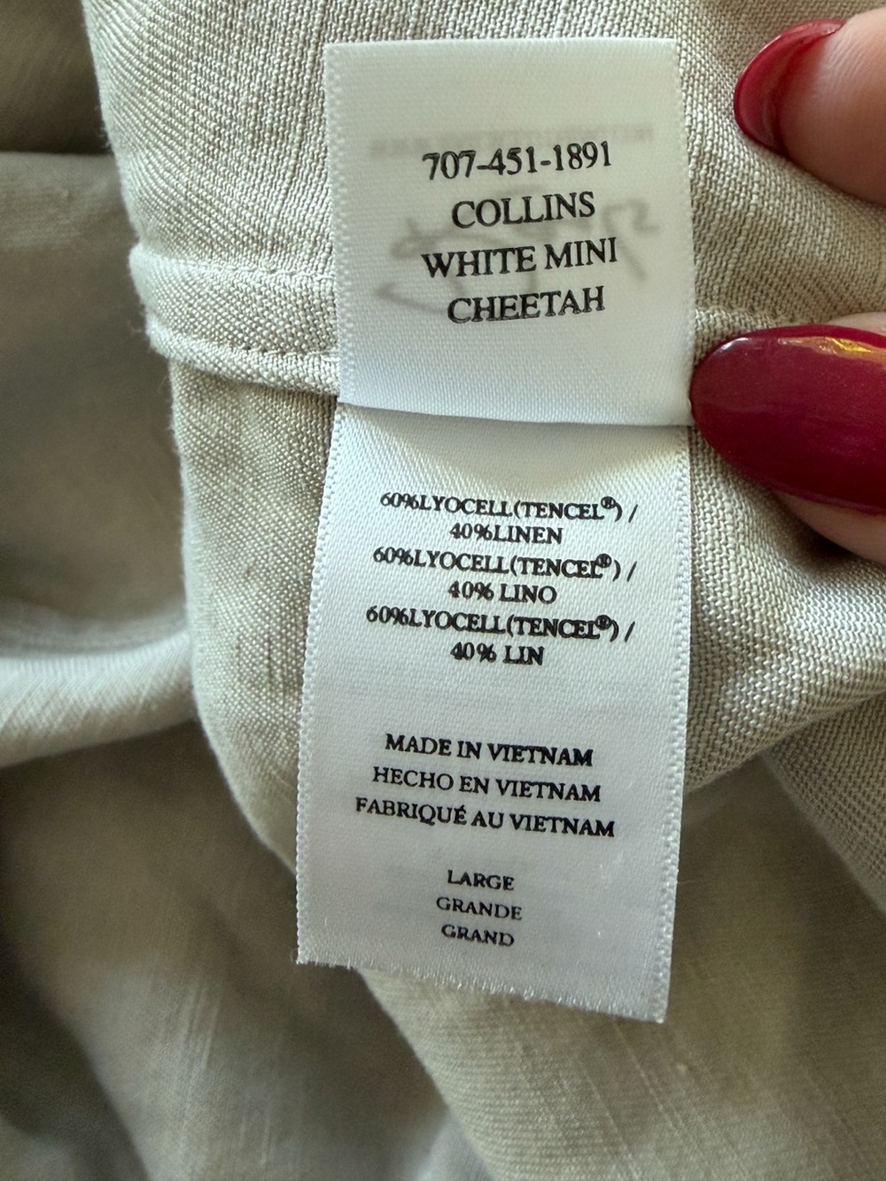 Rails Collins Jacket in White Mini Cheetah Linen Blend NWT – L - Picture 10 of 10